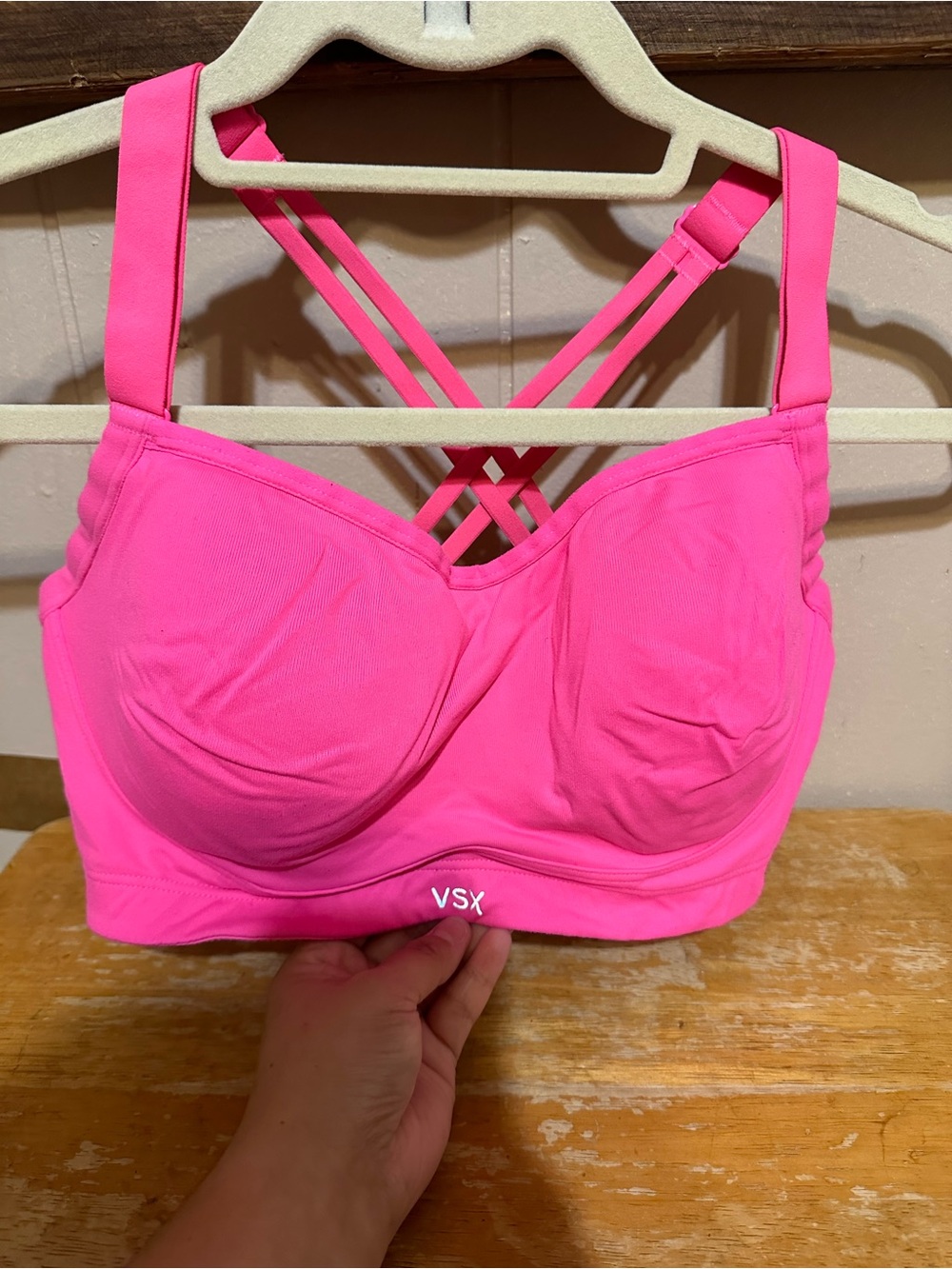 VSX Bright Pink Strappy-Back Sports Bra